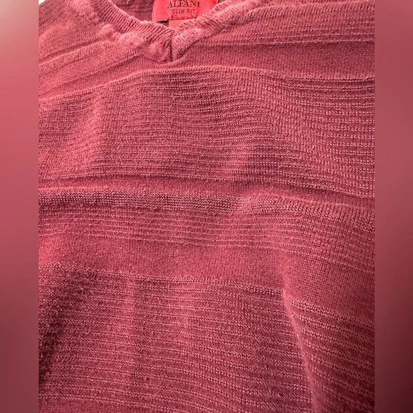 Alfani S Maroon Sweater Men's - Picture 4 of 5